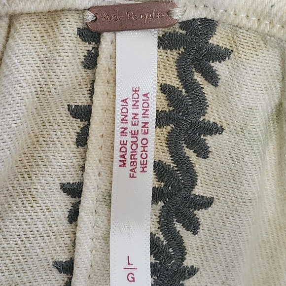 Free‎ People Bali Devon Skirtall Dress Boho Tiered Tie Dye Drab Olive Size Large - Picture 5 of 9